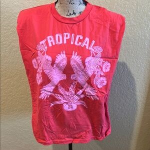 FARM Rio Pink Tropical Parrot Tee